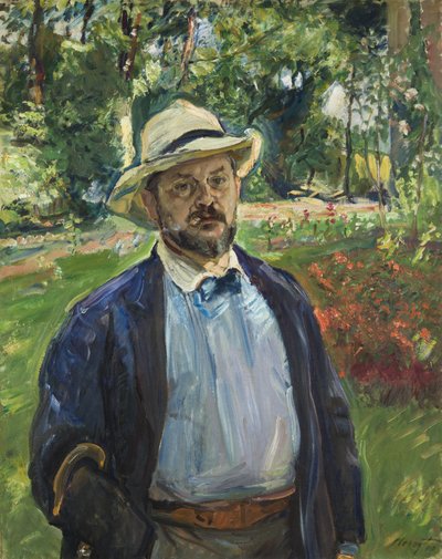 Selbstporträt im Garten von Godramstein, 1910 von Max Slevogt